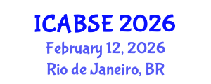 International Conference on Agricultural and Biological Systems Engineering (ICABSE) February 12, 2026 - Rio de Janeiro, Brazil International Conference on Agricultural and Biological Systems Engineering (ICABSE) February 12, 2026 - Rio de Janeiro, Brazil