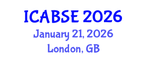 International Conference on Agricultural and Biological Systems Engineering (ICABSE) January 21, 2026 - London, United Kingdom