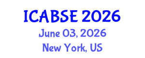 International Conference on Agricultural and Biological Systems Engineering (ICABSE) June 03, 2026 - New York, United States