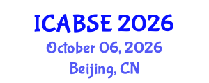 International Conference on Agricultural and Biological Systems Engineering (ICABSE) October 06, 2026 - Beijing, China