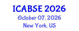 International Conference on Agricultural and Biological Systems Engineering (ICABSE) October 07, 2026 - New York, United States