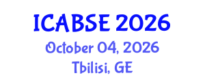 International Conference on Agricultural and Biological Systems Engineering (ICABSE) October 04, 2026 - Tbilisi, Georgia