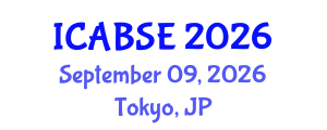 International Conference on Agricultural and Biological Systems Engineering (ICABSE) September 09, 2026 - Tokyo, Japan