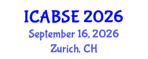 International Conference on Agricultural and Biological Systems Engineering (ICABSE) September 16, 2026 - Zurich, Switzerland