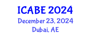 International Conference on Agricultural and Biosystems Engineering (ICABE) December 23, 2024 - Dubai, United Arab Emirates