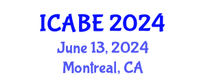 International Conference on Agricultural and Biosystems Engineering (ICABE) June 13, 2024 - Montreal, Canada