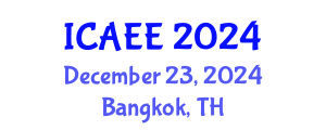 International Conference on Agricultural and Environmental Engineering (ICAEE) December 23, 2024 - Bangkok, Thailand