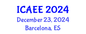 International Conference on Agricultural and Environmental Engineering (ICAEE) December 23, 2024 - Barcelona, Spain