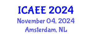 International Conference on Agricultural and Environmental Engineering (ICAEE) November 04, 2024 - Amsterdam, Netherlands