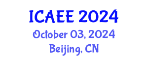 International Conference on Agricultural and Environmental Engineering (ICAEE) October 03, 2024 - Beijing, China
