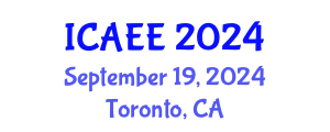 International Conference on Agricultural and Environmental Engineering (ICAEE) September 19, 2024 - Toronto, Canada