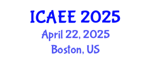 International Conference on Agricultural and Environmental Engineering (ICAEE) April 22, 2025 - Boston, United States