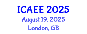International Conference on Agricultural and Environmental Engineering (ICAEE) August 19, 2025 - London, United Kingdom