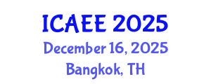 International Conference on Agricultural and Environmental Engineering (ICAEE) December 16, 2025 - Bangkok, Thailand