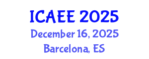 International Conference on Agricultural and Environmental Engineering (ICAEE) December 16, 2025 - Barcelona, Spain