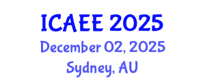 International Conference on Agricultural and Environmental Engineering (ICAEE) December 02, 2025 - Sydney, Australia