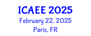 International Conference on Agricultural and Environmental Engineering (ICAEE) February 22, 2025 - Paris, France