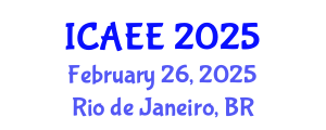 International Conference on Agricultural and Environmental Engineering (ICAEE) February 26, 2025 - Rio de Janeiro, Brazil