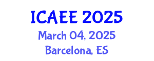 International Conference on Agricultural and Environmental Engineering (ICAEE) March 04, 2025 - Barcelona, Spain
