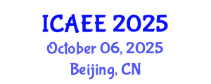 International Conference on Agricultural and Environmental Engineering (ICAEE) October 06, 2025 - Beijing, China