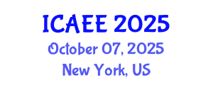 International Conference on Agricultural and Environmental Engineering (ICAEE) October 07, 2025 - New York, United States