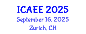 International Conference on Agricultural and Environmental Engineering (ICAEE) September 16, 2025 - Zurich, Switzerland