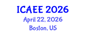 International Conference on Agricultural and Environmental Engineering (ICAEE) April 22, 2026 - Boston, United States