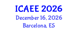 International Conference on Agricultural and Environmental Engineering (ICAEE) December 16, 2026 - Barcelona, Spain International Conference on Agricultural and Environmental Engineering (ICAEE) December 16, 2026 - Barcelona, Spain