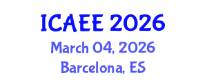 International Conference on Agricultural and Environmental Engineering (ICAEE) March 04, 2026 - Barcelona, Spain