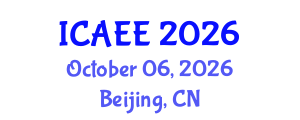 International Conference on Agricultural and Environmental Engineering (ICAEE) October 06, 2026 - Beijing, China