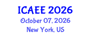 International Conference on Agricultural and Environmental Engineering (ICAEE) October 07, 2026 - New York, United States