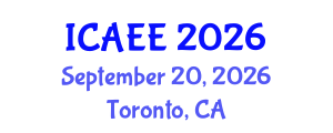 International Conference on Agricultural and Environmental Engineering (ICAEE) September 20, 2026 - Toronto, Canada