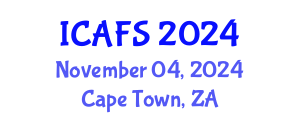 International Conference on Agricultural and Farming Systems (ICAFS) November 04, 2024 - Cape Town, South Africa