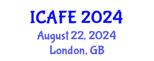 International Conference on Agricultural and Food Engineering (ICAFE) August 22, 2024 - London, United Kingdom