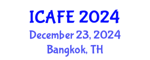 International Conference on Agricultural and Food Engineering (ICAFE) December 23, 2024 - Bangkok, Thailand