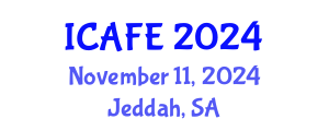 International Conference on Agricultural and Food Engineering (ICAFE) November 11, 2024 - Jeddah, Saudi Arabia