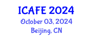 International Conference on Agricultural and Food Engineering (ICAFE) October 03, 2024 - Beijing, China