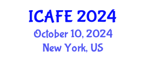 International Conference on Agricultural and Food Engineering (ICAFE) October 10, 2024 - New York, United States