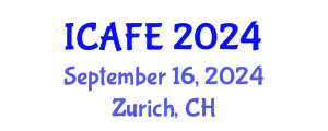 International Conference on Agricultural and Food Engineering (ICAFE) September 16, 2024 - Zurich, Switzerland