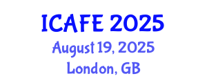 International Conference on Agricultural and Food Engineering (ICAFE) August 19, 2025 - London, United Kingdom