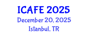 International Conference on Agricultural and Food Engineering (ICAFE) December 20, 2025 - Istanbul, Turkey