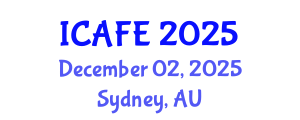International Conference on Agricultural and Food Engineering (ICAFE) December 02, 2025 - Sydney, Australia