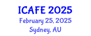 International Conference on Agricultural and Food Engineering (ICAFE) February 25, 2025 - Sydney, Australia