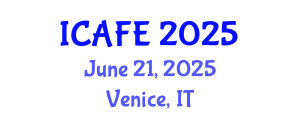 International Conference on Agricultural and Food Engineering (ICAFE) June 21, 2025 - Venice, Italy