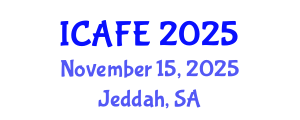 International Conference on Agricultural and Food Engineering (ICAFE) November 15, 2025 - Jeddah, Saudi Arabia