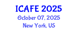 International Conference on Agricultural and Food Engineering (ICAFE) October 07, 2025 - New York, United States