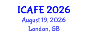 International Conference on Agricultural and Food Engineering (ICAFE) August 19, 2026 - London, United Kingdom