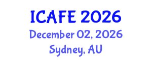 International Conference on Agricultural and Food Engineering (ICAFE) December 02, 2026 - Sydney, Australia International Conference on Agricultural and Food Engineering (ICAFE) December 02, 2026 - Sydney, Australia