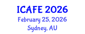International Conference on Agricultural and Food Engineering (ICAFE) February 25, 2026 - Sydney, Australia