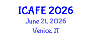 International Conference on Agricultural and Food Engineering (ICAFE) June 21, 2026 - Venice, Italy